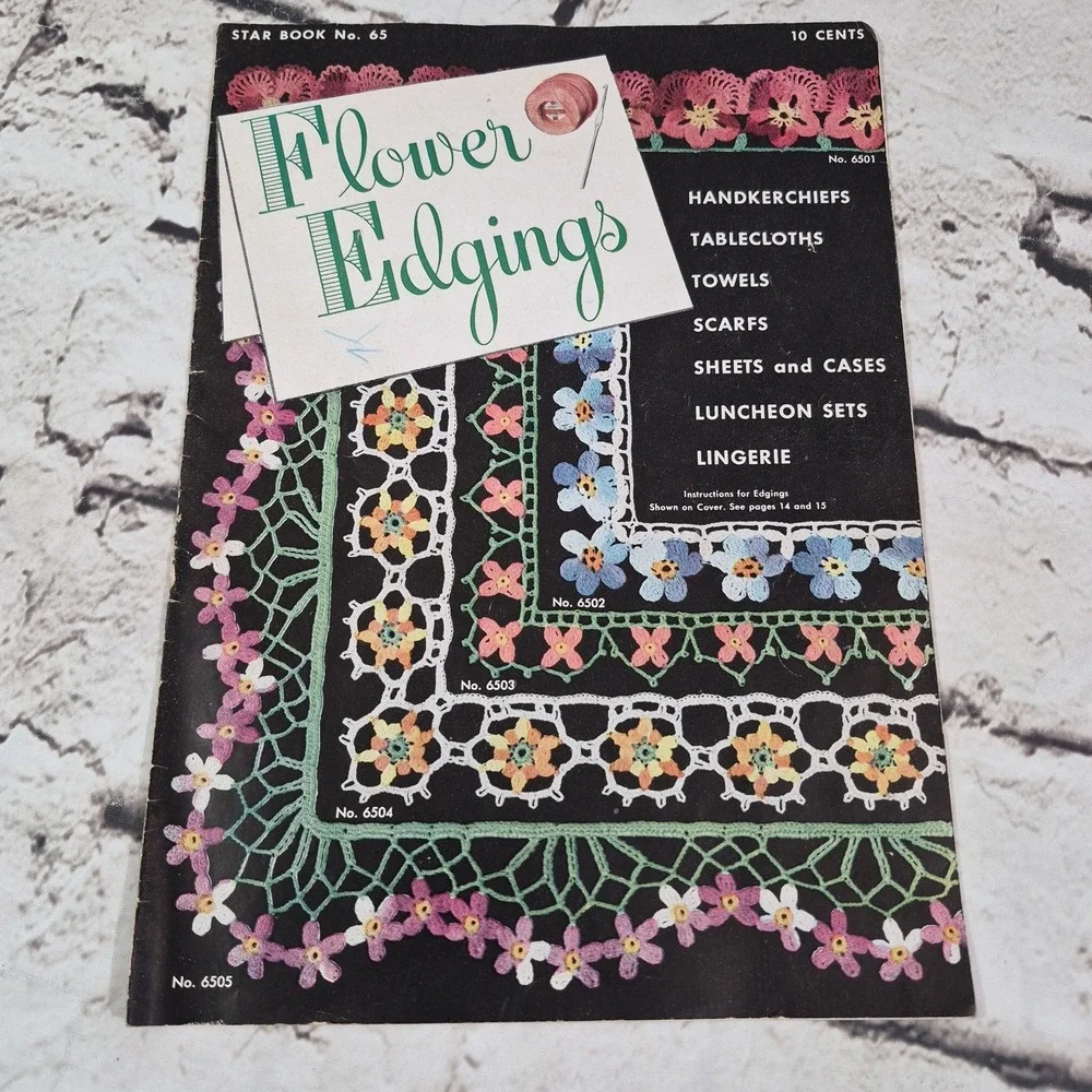Lot Of 5 Vintage 40's Crocheting Tatting Doilies Edgings Pattern Books